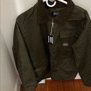 Men's Olive Green Jacket by Grizzly